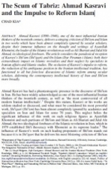 The Scum of Tabriz: Ahmad Kasravi and the Impulse to Reform Islam