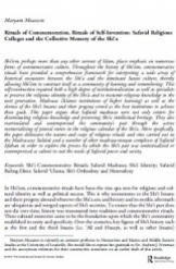 Rituals of Commemoration, Rituals of Self-Invention: Safavid Religious Colleges and the Collective Memory of the Shi‘a