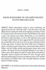 Making muslim babies: Ivf and gamete donation in sunni versus shi'a islam
